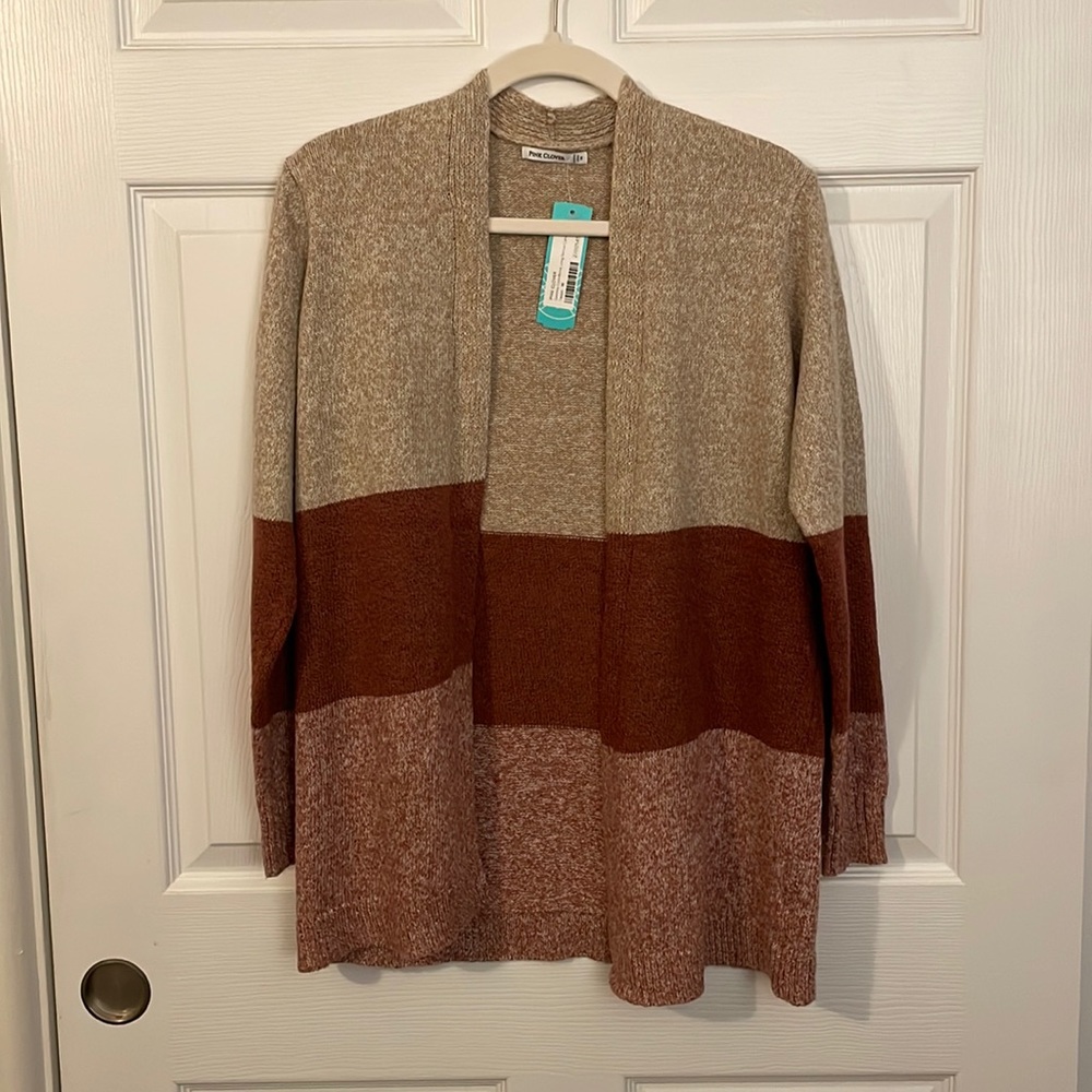 Pink Clover | Gemma ColorBlock Long Sleeve Cardigan | M | NWT